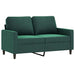 Set de canapele, 4 piese, verde închis, catifea - WALTI WALTI