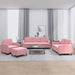 Set de canapele, 4 piese, roz, catifea - WALTI WALTI