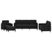 Set de canapele, 4 piese, negru, catifea - WALTI WALTI