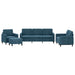 Set de canapele, 4 piese, albastru, catifea - WALTI WALTI