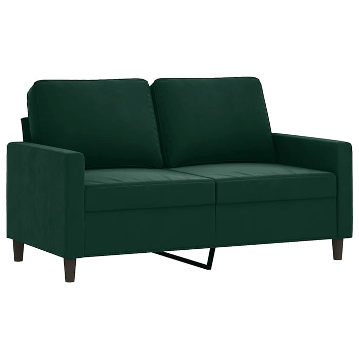 Set canapea cu perne, 3 piese, verde închis, catifea WALTI