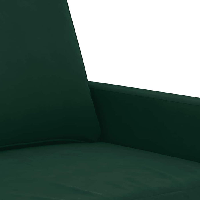Set canapea cu perne, 3 piese, verde închis, catifea WALTI