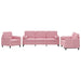 Set canapea cu perne, 3 piese, roz, catifea - WALTI WALTI