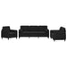Set de canapele cu perne, 3 piese, negru, catifea - WALTI WALTI