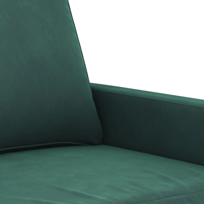 Set canapea cu perne, 4 piese, verde închis, catifea WALTI