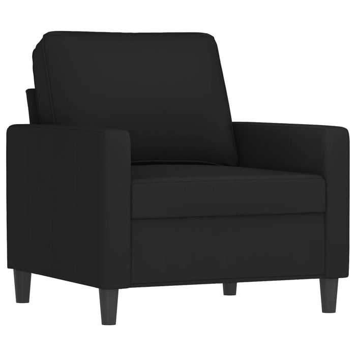 Set de canapele cu perne, 4 piese, negru, catifea - WALTI WALTI