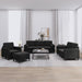 Set de canapele cu perne, 4 piese, negru, catifea - WALTI WALTI