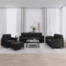 Set de canapele cu perne, 4 piese, negru, catifea - WALTI WALTI