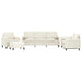 Set de canapele cu perne, 4 piese, crem, catifea - WALTI WALTI
