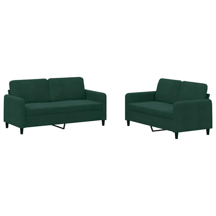 Set canapele, 2 piese, verde închis, catifea - WALTI WALTI