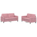 Set canapele, 2 piese, roz, catifea - WALTI WALTI