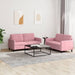 Set canapele, 2 piese, roz, catifea - WALTI WALTI