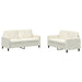 Set canapea 2 piese, crem, catifea - WALTI WALTI