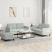 Set de canapele, 3 piese, gri deschis, catifea - WALTI WALTI