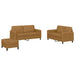 Set de canapele, 3 piese, maro, catifea - WALTI WALTI