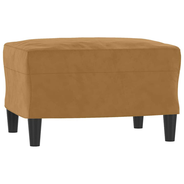 Set de canapele, 3 piese, maro, catifea - WALTI WALTI