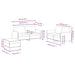 Set de canapele, 3 piese, albastru, catifea - WALTI WALTI