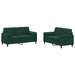 Set canapea cu perne, 2 piese, verde închis, catifea - WALTI WALTI