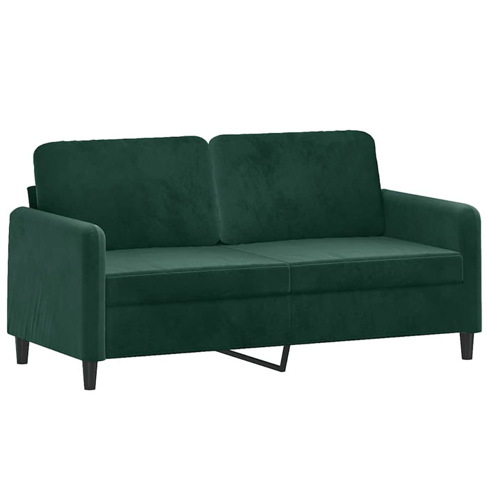 Set canapea cu perne, 2 piese, verde închis, catifea - WALTI WALTI