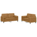 Set de canapele cu perne, 2 piese, maro, catifea - WALTI WALTI