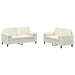 Set de canapele cu perne, 2 piese, crem, catifea - WALTI WALTI