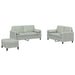 Set de canapele, 3 piese, cu perne, gri deschis, catifea - WALTI WALTI