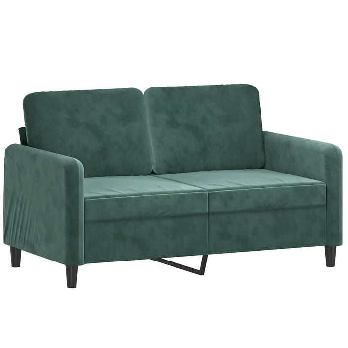 Set canapea cu perne, 3 piese, verde închis, catifea - WALTI WALTI