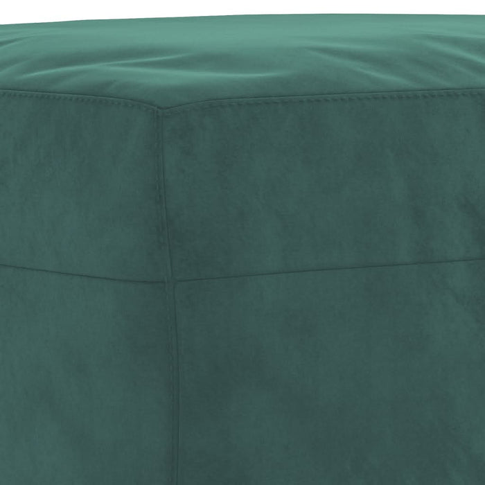 Set canapea cu perne, 3 piese, verde închis, catifea - WALTI WALTI