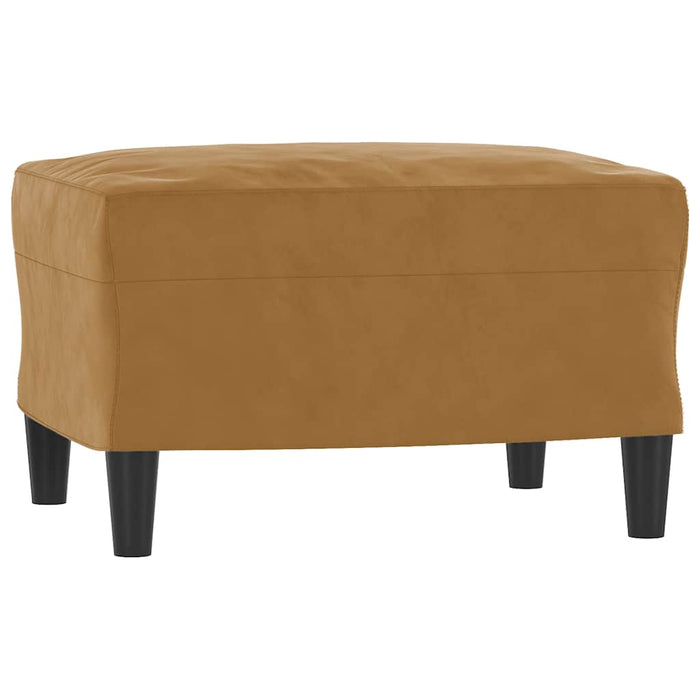 Set de canapele cu perne, 3 piese, maro, catifea WALTI