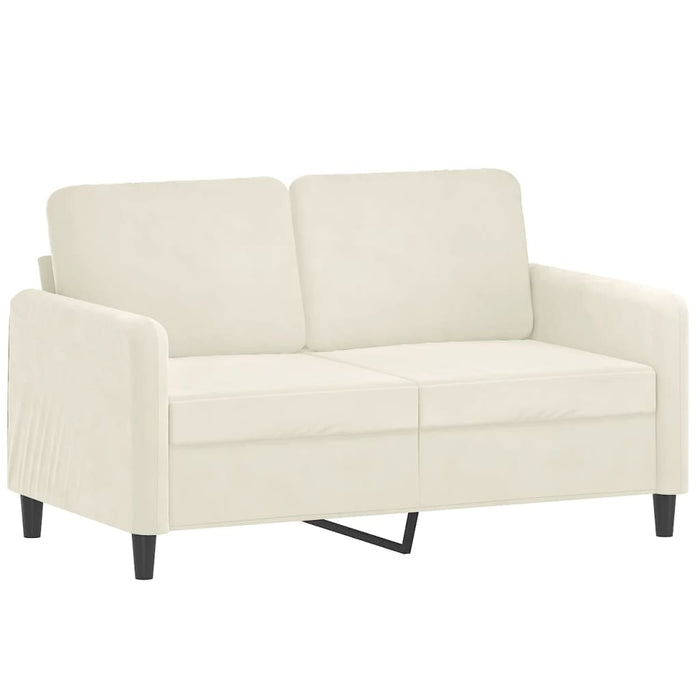 Set de canapele cu perne, 3 piese, crem, catifea - WALTI WALTI