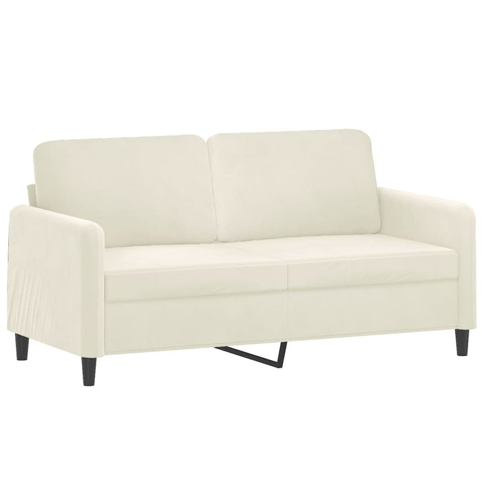 Set de canapele cu perne, 3 piese, crem, catifea - WALTI WALTI