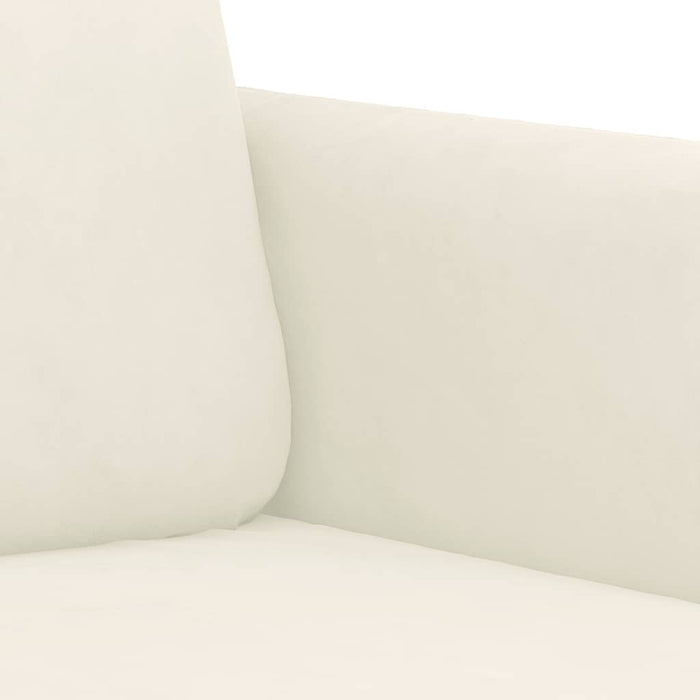 Set de canapele cu perne, 3 piese, crem, catifea - WALTI WALTI