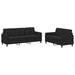 Set canapea 2 piese, negru, catifea - WALTI WALTI