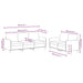 Set canapea 2 piese, galben, catifea - WALTI WALTI