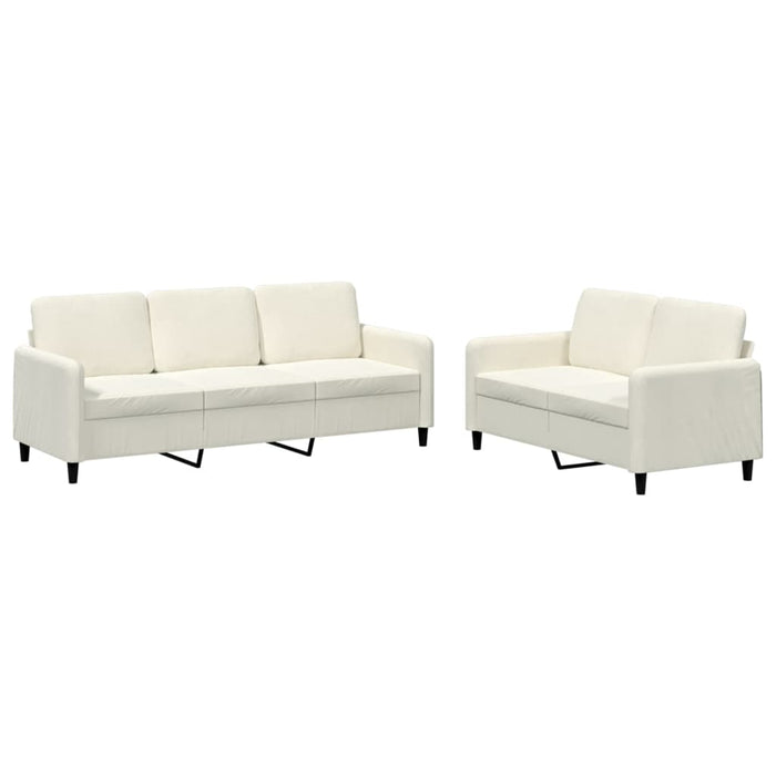Set canapea 2 piese, crem, catifea WALTI
