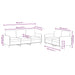 Set canapea 2 piese, albastru, catifea - WALTI WALTI