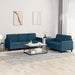 Set canapea 2 piese, albastru, catifea - WALTI WALTI