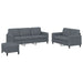 Set de canapele, 3 piese, gri închis, catifea - WALTI WALTI