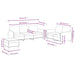 Set de canapele, 3 piese, albastru, catifea - WALTI WALTI