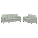 Set canapea cu perne, 2 piese, gri deschis, catifea - WALTI WALTI