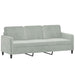 Set canapea cu perne, 2 piese, gri deschis, catifea - WALTI WALTI