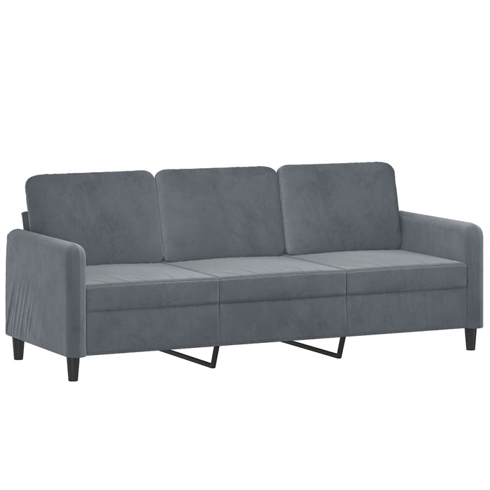 Set canapea cu perne, 2 piese, gri închis, catifea - WALTI WALTI