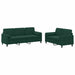 Set canapea cu perne, 2 piese, verde închis, catifea - WALTI WALTI