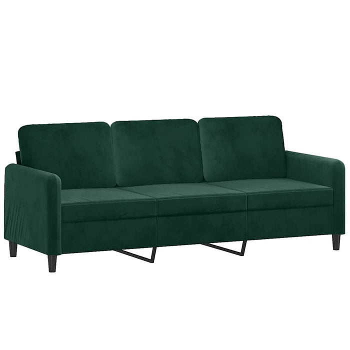 Set canapea cu perne, 2 piese, verde închis, catifea - WALTI WALTI