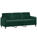 Set canapea cu perne, 2 piese, verde închis, catifea - WALTI WALTI