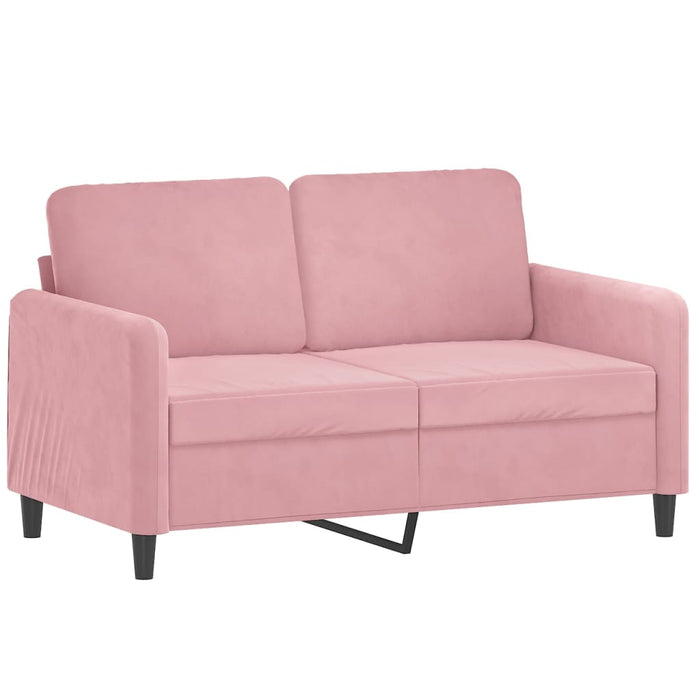 Set canapea cu perne, 2 piese, roz, catifea - WALTI WALTI