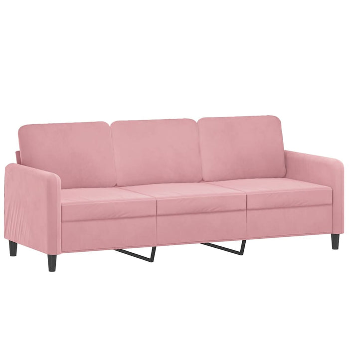 Set canapea cu perne, 2 piese, roz, catifea - WALTI WALTI
