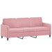 Set canapea cu perne, 2 piese, roz, catifea - WALTI WALTI