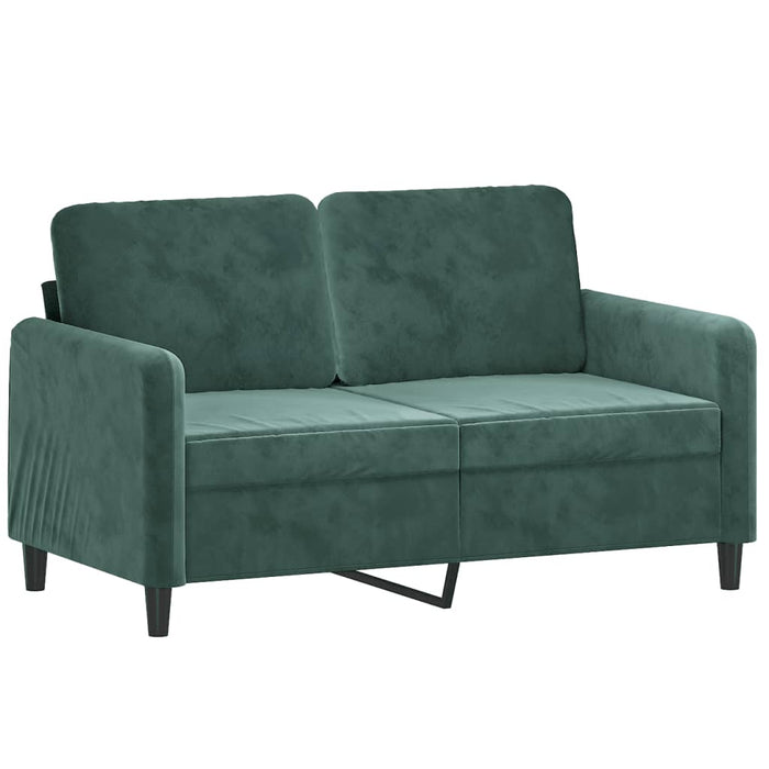 Set canapea cu perne, 3 piese, verde închis, catifea - WALTI WALTI