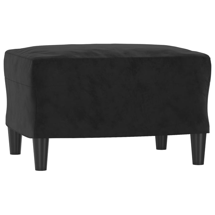 Set de canapele cu perne, 3 piese, negru, catifea - WALTI WALTI
